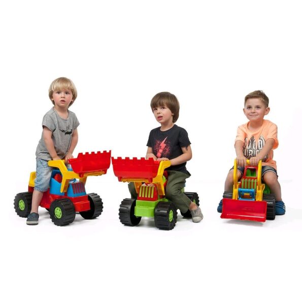 Detské odrážadlo Bager nakladač BAYO 74 cm modrý – Obrázok 8