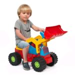 Detské odrážadlo Bager nakladač BAYO 74 cm modrý – Obrázok 9