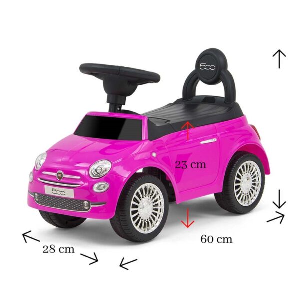 Detské odrážadlo Milly Mally FIAT ružové – Obrázok 2