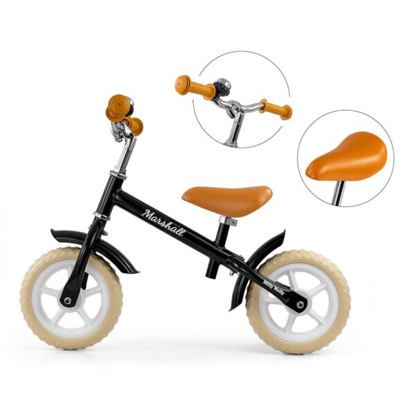 Detské odrážadlo bicykel Milly Mally Marshall Black – Obrázok 4