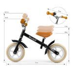 Detské odrážadlo bicykel Milly Mally Marshall Black – Obrázok 7