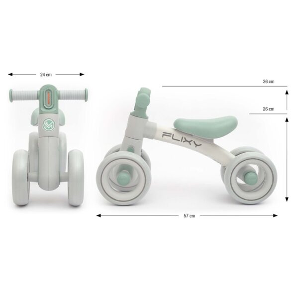 Detské odrážadlo s LED svetlom Milly Mally FLIXY grey – Obrázok 13