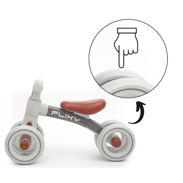 Detské odrážadlo s LED svetlom Milly Mally FLIXY grey – Obrázok 12