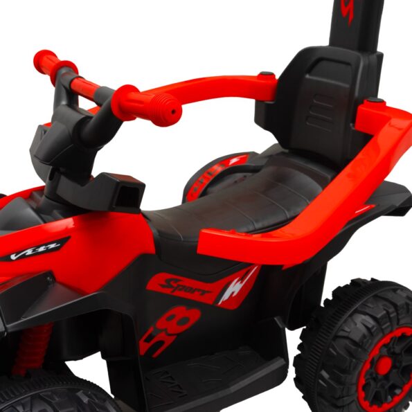Detské odrážadlo s vodiacou tyčou Baby Mix Mega červené – Obrázok 3