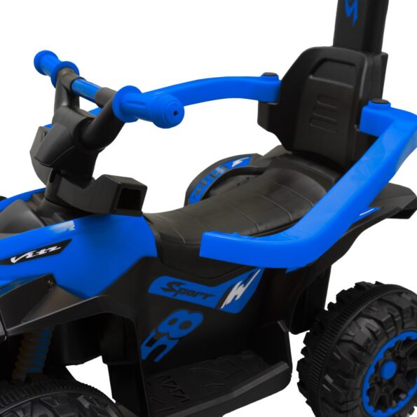 Detské odrážadlo s vodiacou tyčou Baby Mix Mega modré – Obrázok 3