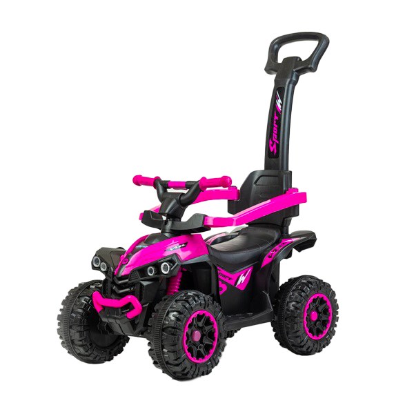 Detske-odrazadlo-s-vodiacou-tycou-Baby-Mix-Mega-ruzove Detské odrážadlo s vodiacou tyčou Baby Mix Mega ružové – Obrázok 1