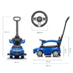 Detské odrážadlo s vodiacou tyčou MERCEDES C-Class Deluxe Milly Mally Blue – Obrázok 15