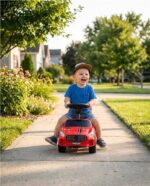 Detské odrážadlo so zvukom Baby Mix RACER červené – Obrázok 11
