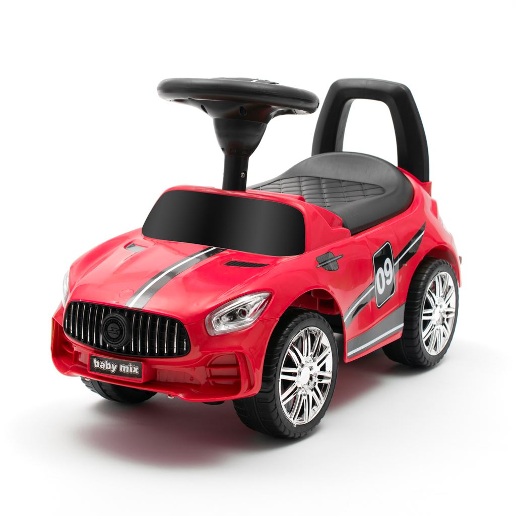 Detske-odrazadlo-so-zvukom-Baby-Mix-RACER-cervene Detské odrážadlo so zvukom Baby Mix RACER červené – Obrázok 1