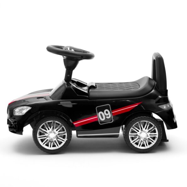 Detské odrážadlo so zvukom Baby Mix RACER čierne – Obrázok 3