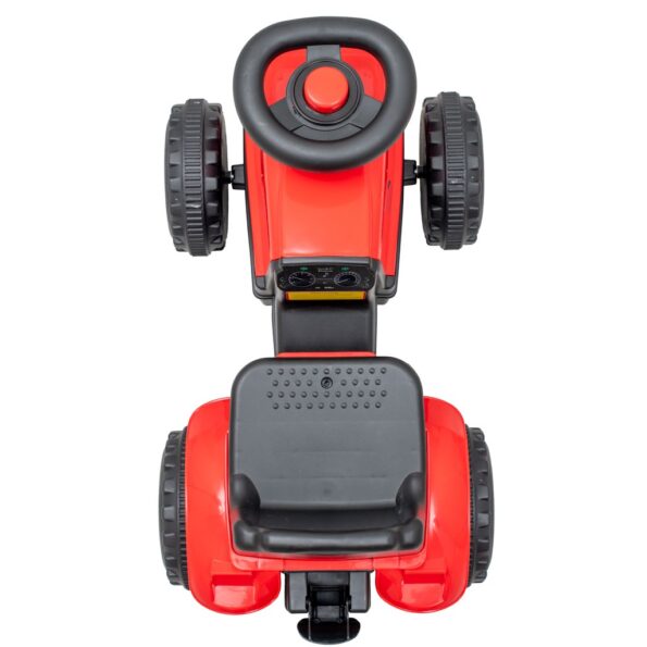 Detské odrážadlo traktor s vlečkou a náradim Baby Mix Benny červený – Obrázok 3