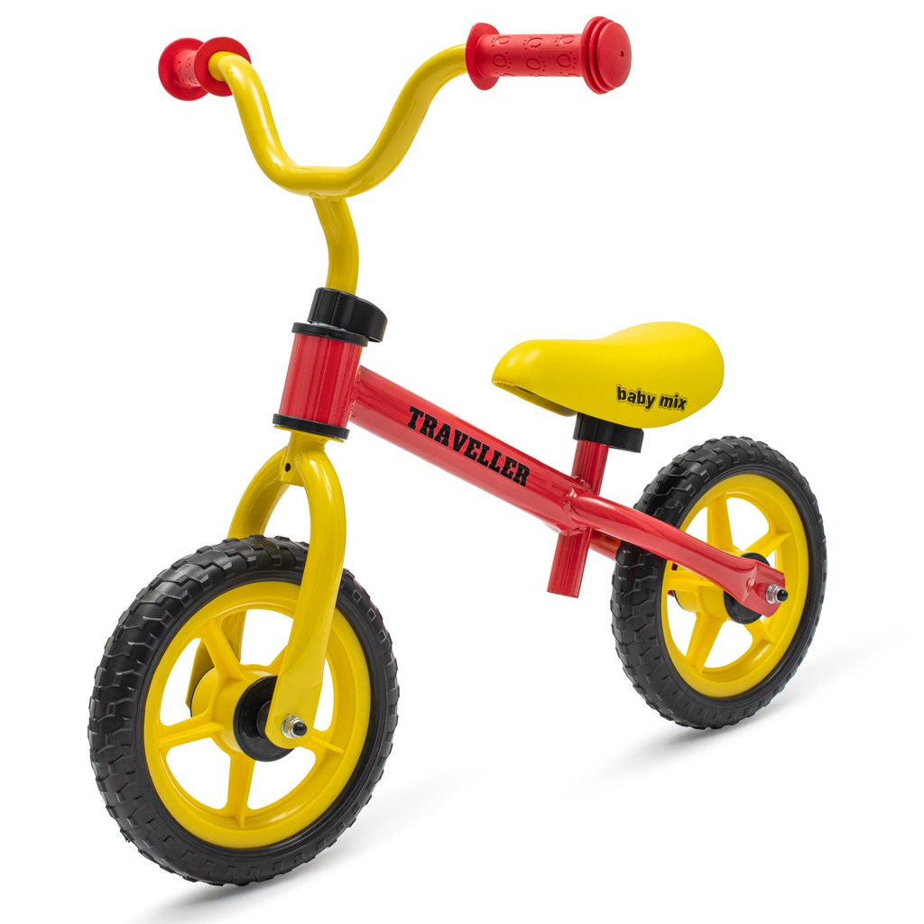 Detsky-balancny-bicykel-Baby-Mix-Traveller-cerveny Detský balančný bicykel Baby Mix Traveller červený – Obrázok 1