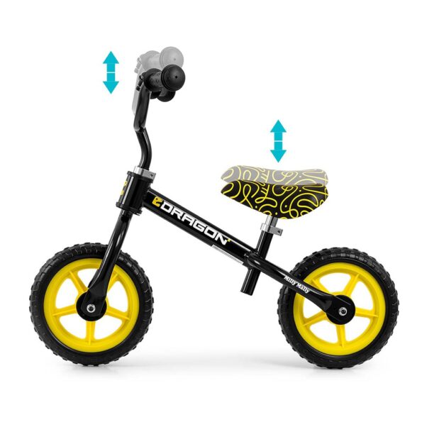 Detský balančný bicykel Milly Mally Dragon black – Obrázok 2