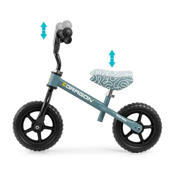 Detský balančný bicykel Milly Mally Dragon denim – Obrázok 2