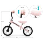 Detský balančný bicykel Milly Mally Dragon pink – Obrázok 5