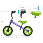 Detský balančný bicykel Milly Mally Dragon violet – Obrázok 5