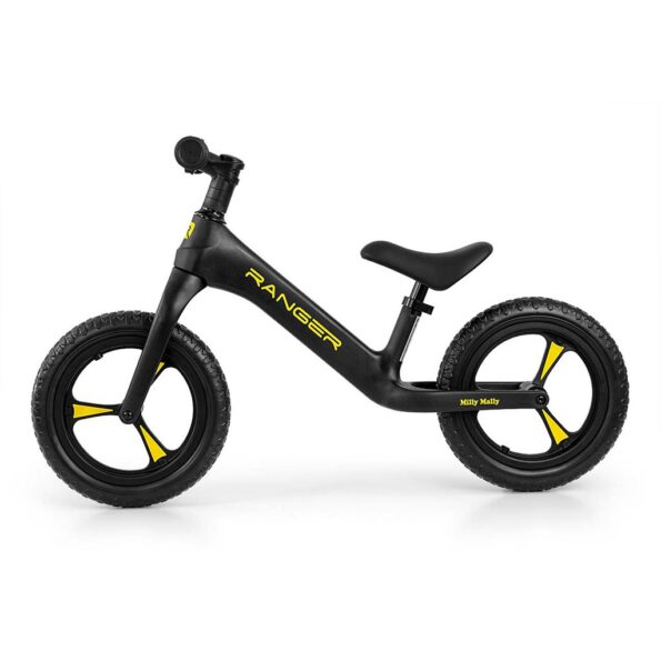 Detský balančný bicykel Milly Mally Ranger Black – Obrázok 2