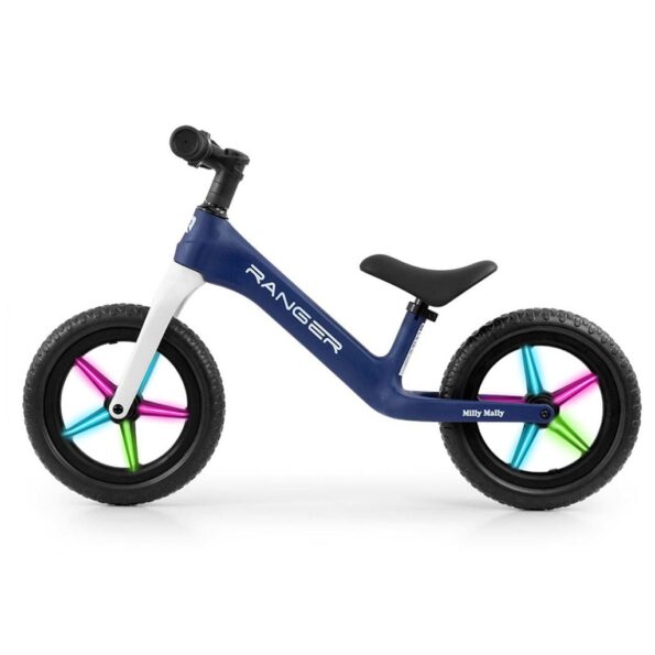 Detský balančný bicykel Milly Mally Ranger Flash Navy – Obrázok 4