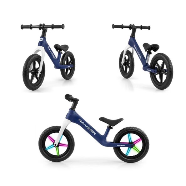 Detský balančný bicykel Milly Mally Ranger Flash Navy – Obrázok 9