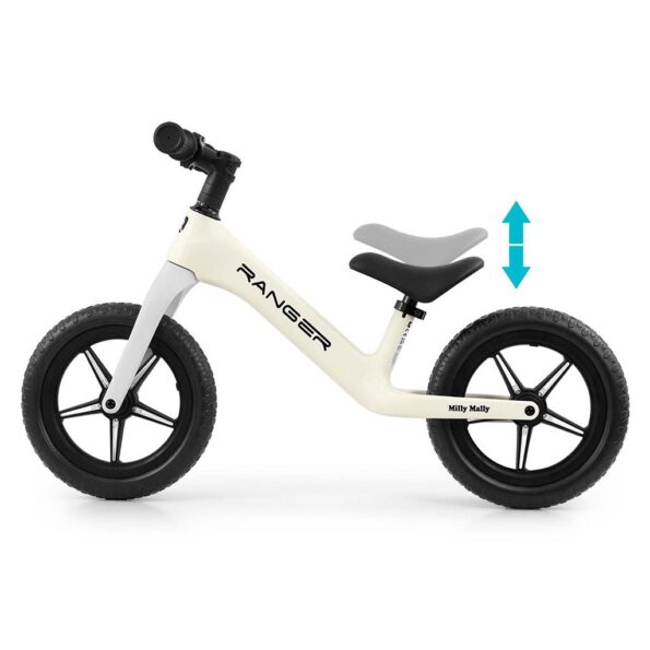 Detský balančný bicykel Milly Mally Ranger Flash White – Obrázok 5