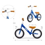 Detský balančný bicykel Milly Mally Timmy Navy – Obrázok 5
