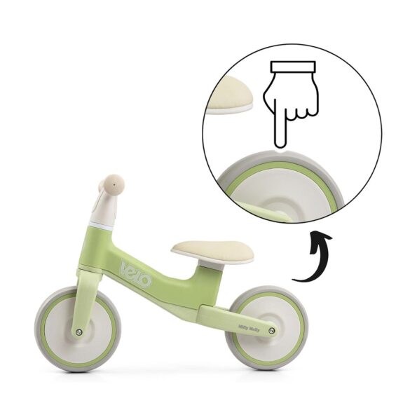 Detský balančný bicykel Milly Mally Velo Green – Obrázok 7