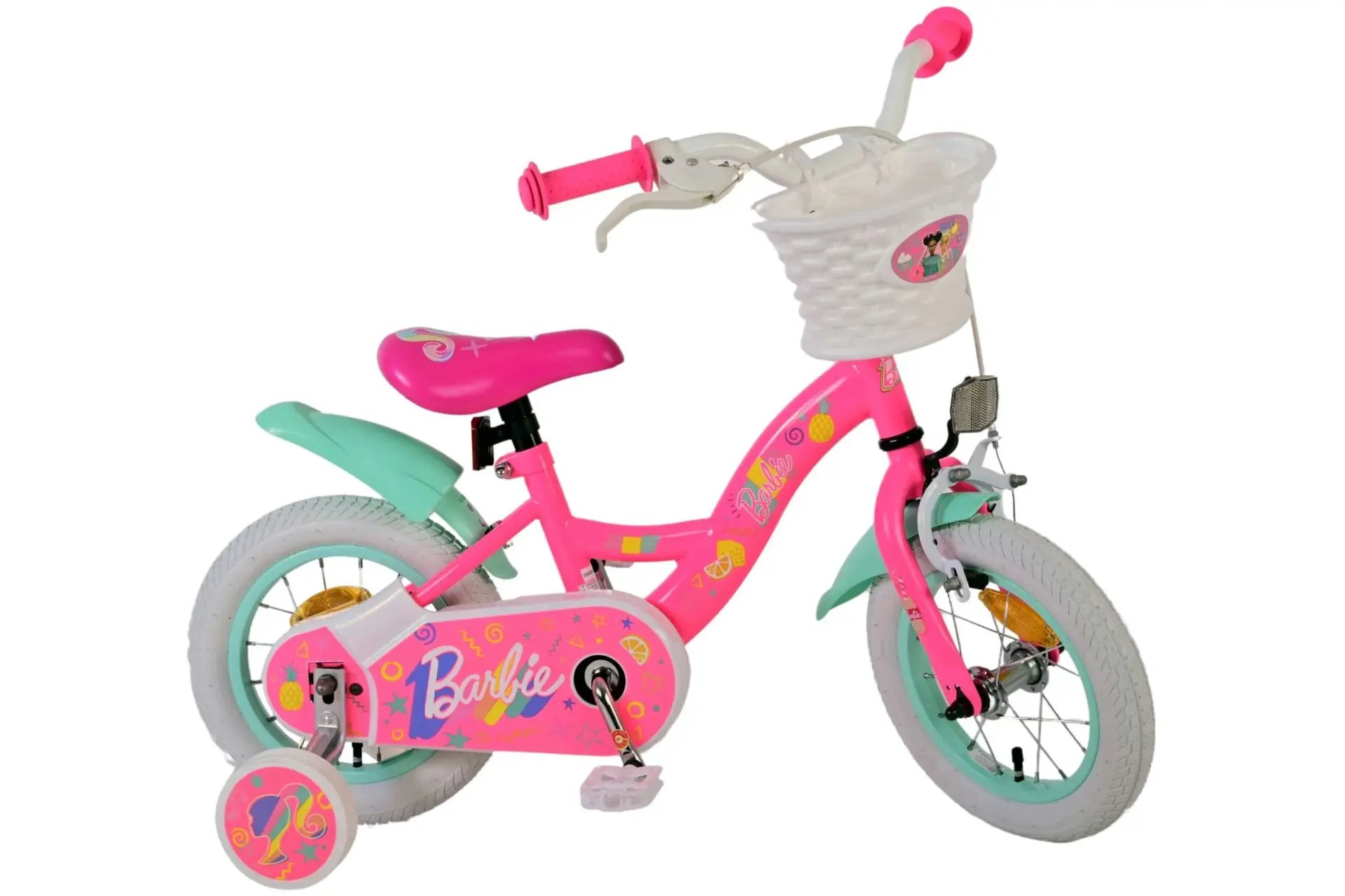 Detsky-bicykel-Volare-Barbie-12-ruzovy-CB Detský bicykel Volare Barbie 12", ružový CB – Obrázok 1
