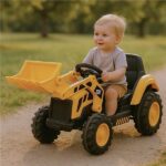 Detský elektrický traktor Baby Mix CAT žltý – Obrázok 2
