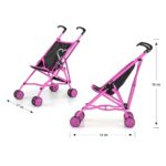 Detský golfový kočík pre bábiky Milly Mally Julia Prestige Black – Obrázok 6