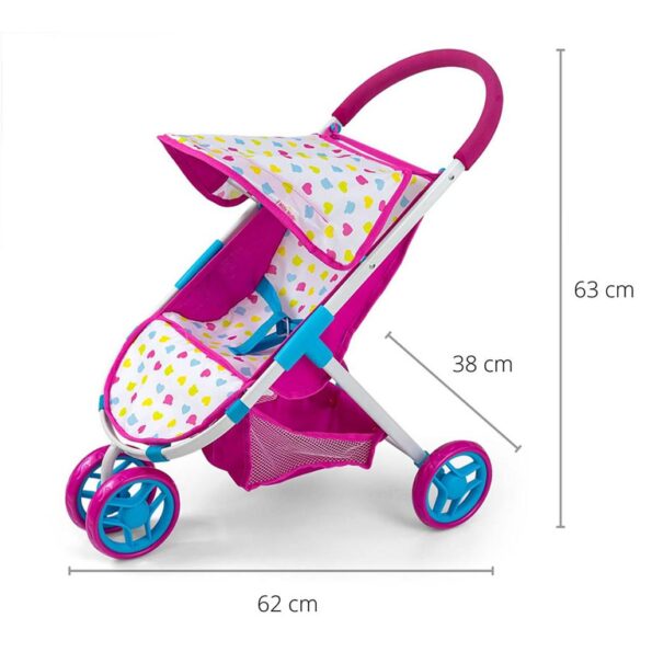 Detský golfový kočík pre bábiky Milly Mally Susie Candy – Obrázok 5