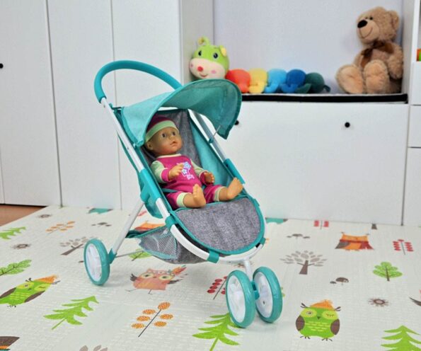 Detský golfový kočík pre bábiky Milly Mally Susie Prestige Mint – Obrázok 7