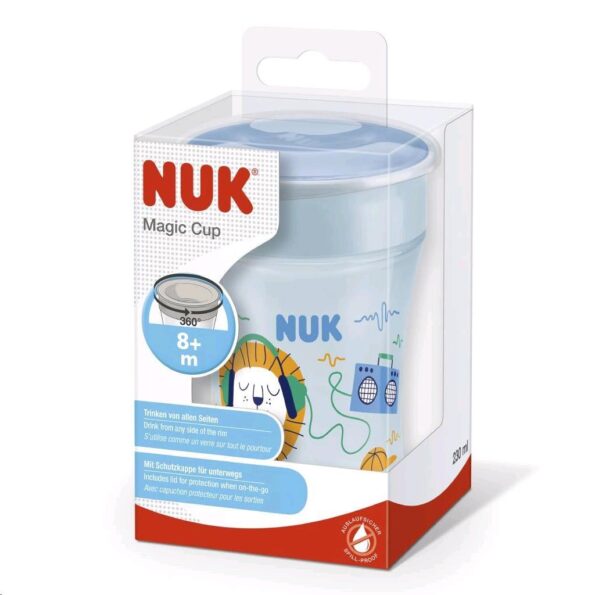 Detský hrnček Magic NUK 360 ° s viečkom light blue – Obrázok 4
