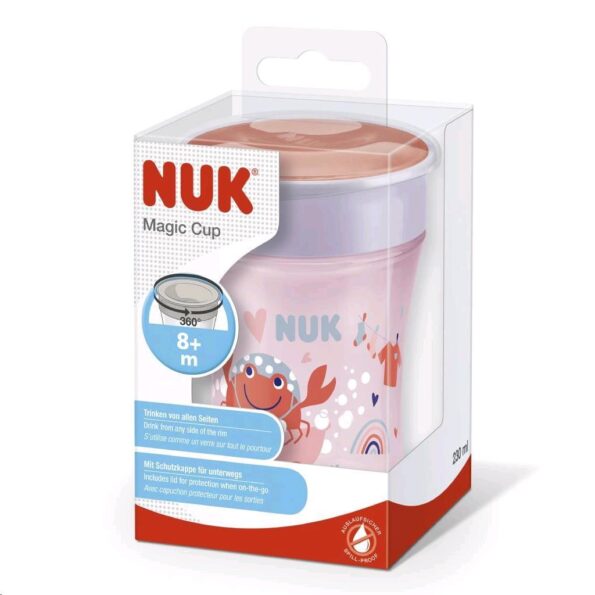 Detský hrnček Magic NUK 360 ° s viečkom red – Obrázok 4