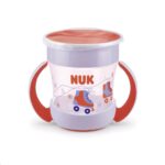 Detský hrnček Mini Magic NUK 360 ° s viečkom červená