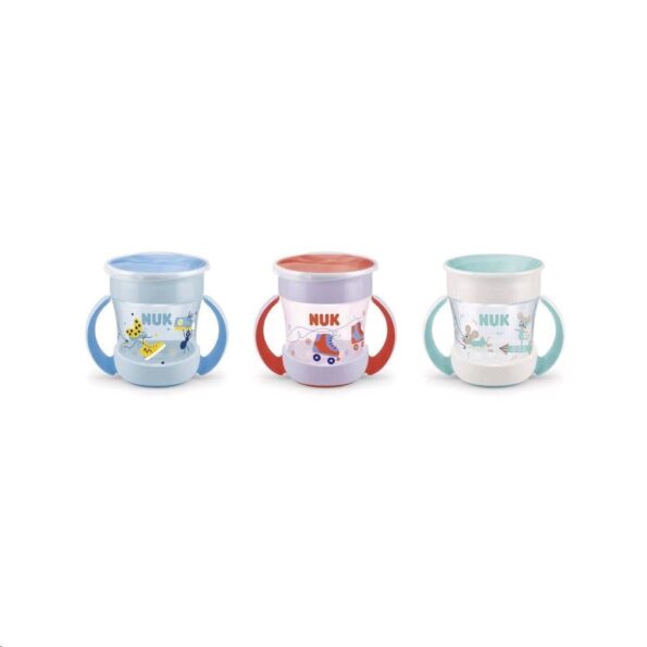 Detský hrnček Mini Magic NUK 360 ° s viečkom červená – Obrázok 6