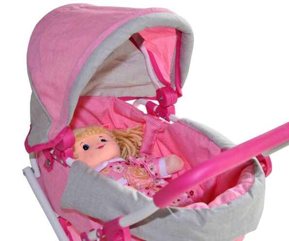 Detský kočík pre bábiky Milly Mally Alice Prestige Pink – Obrázok 2