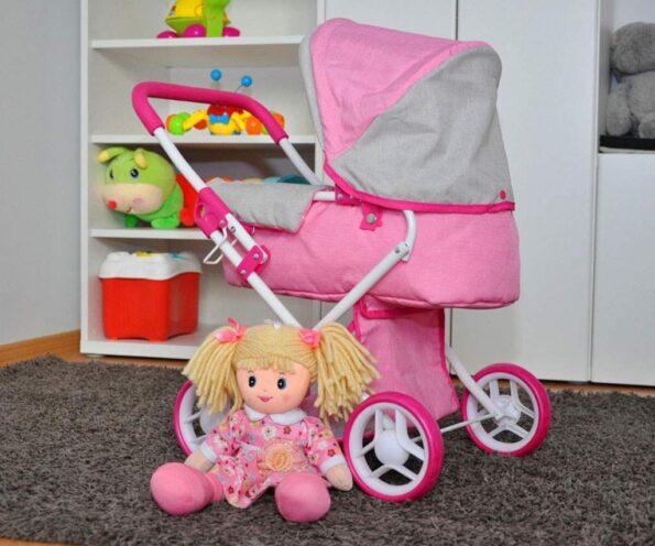 Detský kočík pre bábiky Milly Mally Alice Prestige Pink – Obrázok 6