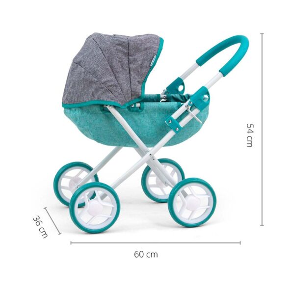 Detský kočík pre bábiky Milly Mally Dori Prestige Mint – Obrázok 6