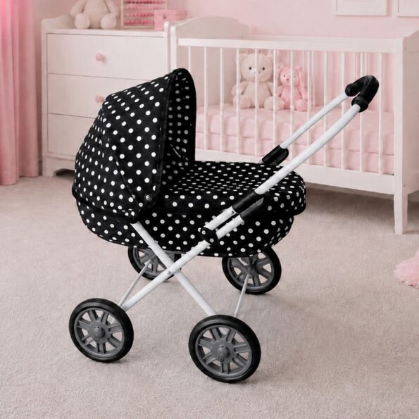 Detský kočík pre bábiky New Baby Anička black – Obrázok 3
