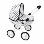 Detský kočík pre bábiky New Baby Anička dots – Obrázok 2