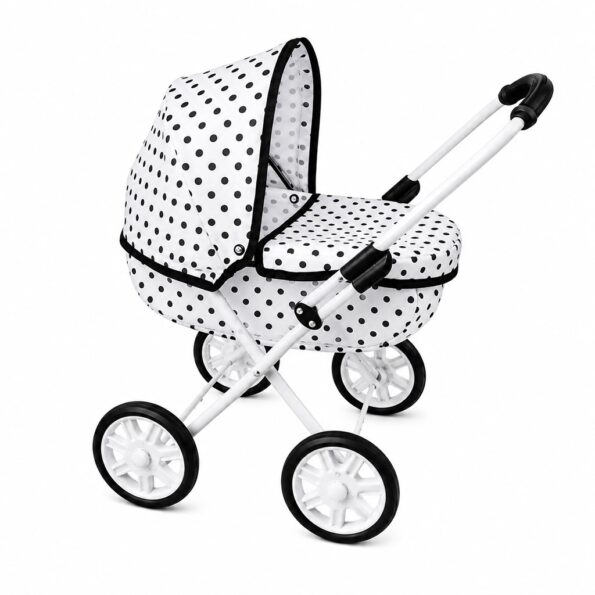 Detský kočík pre bábiky New Baby Anička dots – Obrázok 2
