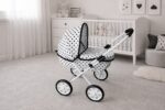 Detský kočík pre bábiky New Baby Anička dots – Obrázok 3