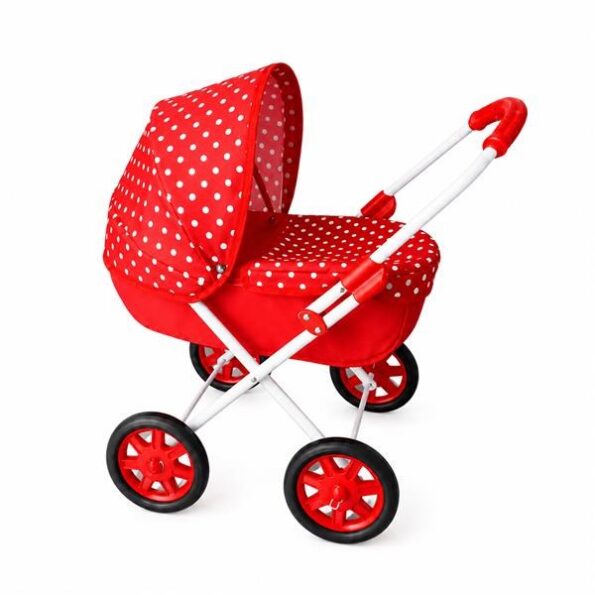Detský kočík pre bábiky New Baby Anička red – Obrázok 2