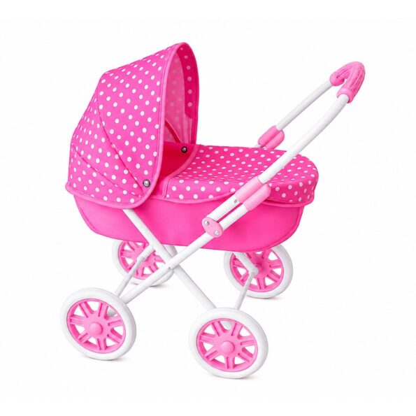 Detský kočík pre bábiky New Baby Anička ružový – Obrázok 2