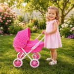 Detský kočík pre bábiky New Baby Anička ružový