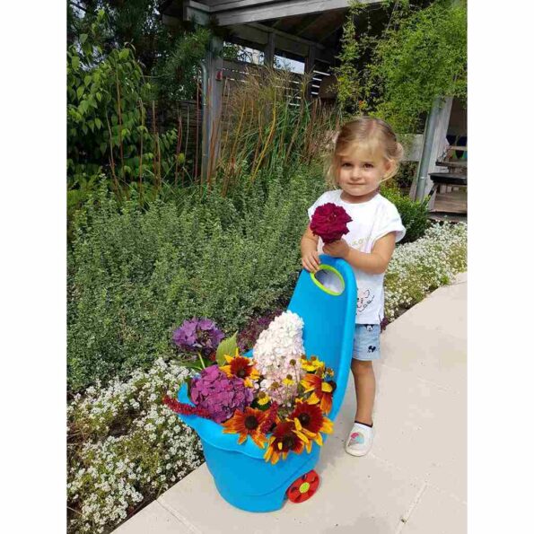 Detský multifunkčný vozík BAYO Sedmokráska 60 cm modrý – Obrázok 3