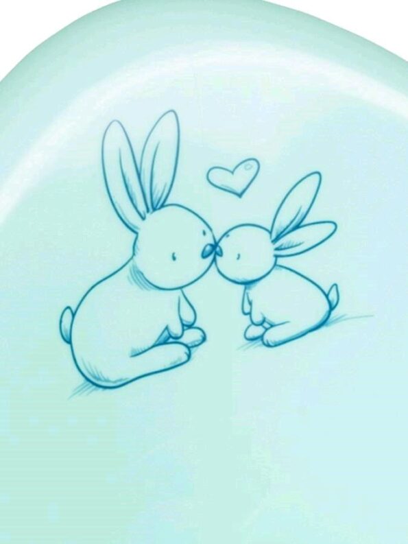 Detský nočník s poklopom Bunny mätový – Obrázok 2