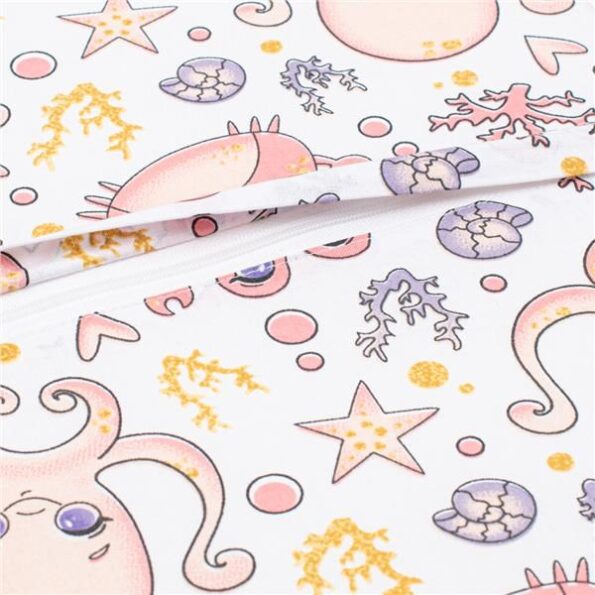Detský podsedák na stoličku New Baby BASIC Chobotnice pink – Obrázok 2