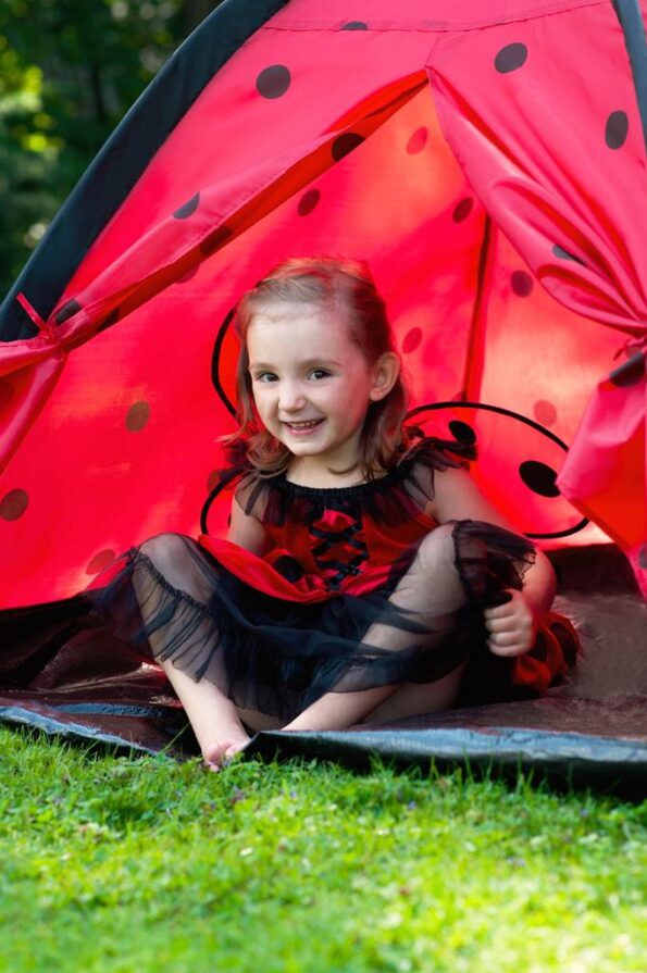 Detský stan Baby Mix Lienka s tunelom červený – Obrázok 8