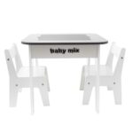 Detský stôl a stolička Baby mix Leaf Grey – Obrázok 5